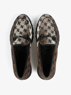 BEŻOWE MOKASYNY Z HAFTEM HEGO'S Milano