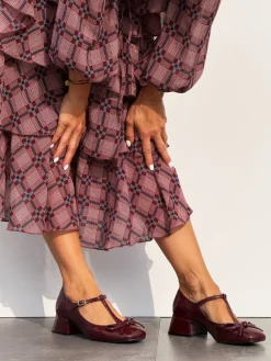 BORDOWE CZÓŁENKA MARY JANE HEGO'S Milano