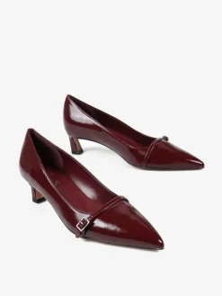 BORDOWE SZPILKI Z OZDOBNYM PASKIEM HEGO'S Milano