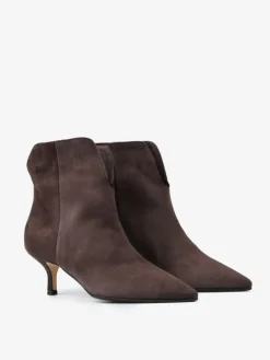 BRĄZOWE BOTKI NA NISKIM OBCASIE HEGO'S MILANO