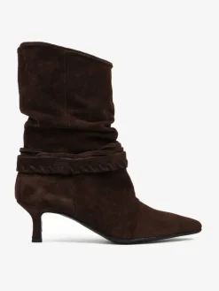 BRĄZOWE BOTKI NA NISKIM OBCASIE HEGO'S MILANO