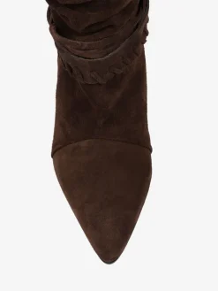 BRĄZOWE BOTKI NA NISKIM OBCASIE HEGO'S MILANO