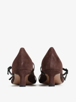 BRĄZOWE CZÓŁENKA NA NISKIM OBCASIE HEGO'S MILANO