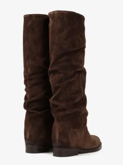 BRĄZOWE KOZAKI Z UKRYTĄ KOTURNĄ HEGO'S MILANO