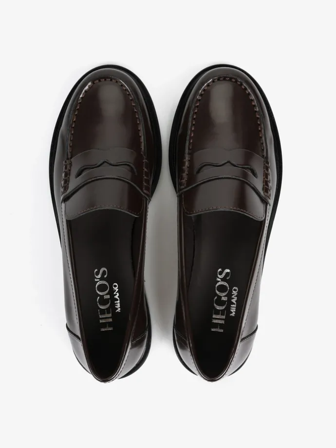 BRĄZOWE MOKASYNY HEGO'S Milano