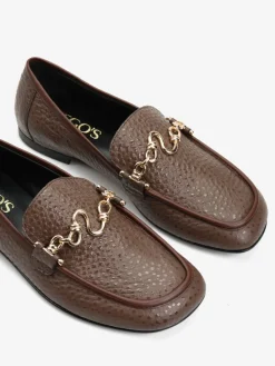 BRĄZOWE MOKASYNY Z OZDOBNYM ŁAŃCUCHEM HEGO'S Milano