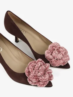 BRĄZOWE SZPILKI NA NISKIM OBCASIE HEGO'S Milano