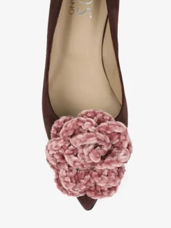 BRĄZOWE SZPILKI NA NISKIM OBCASIE HEGO'S Milano