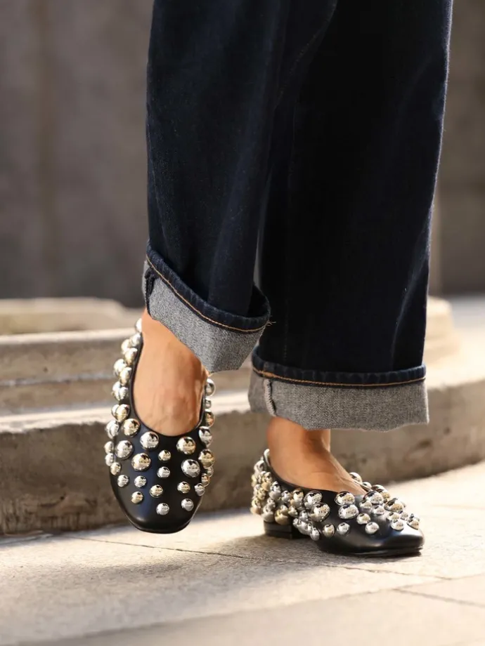 CZARNE BALERINY HEGO'S MILANO