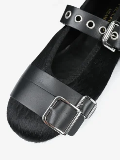 CZARNE BALERINY MARY JANE HEGO'S Milano