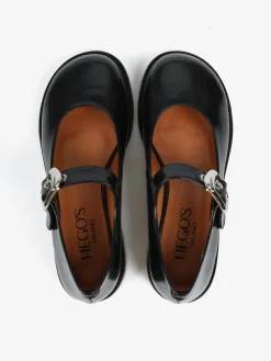 CZARNE BALERINY MARY JANE HEGO'S Milano