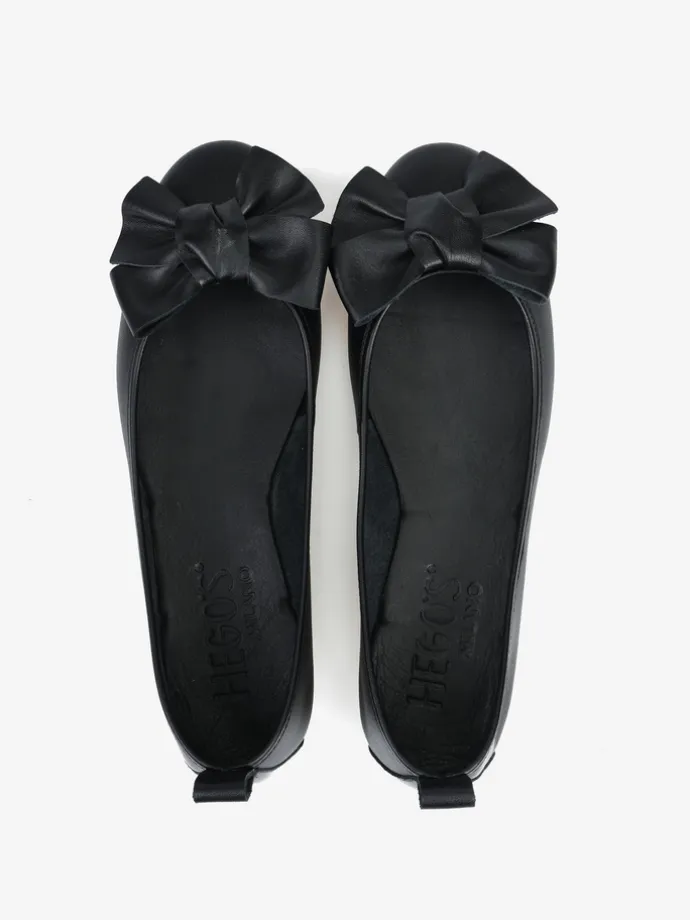 CZARNE BALERINY SKÓRZANE HEGO'S