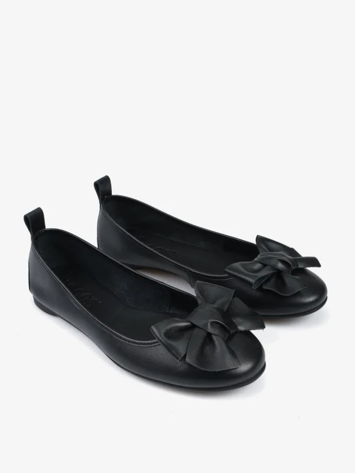 CZARNE BALERINY SKÓRZANE HEGO'S