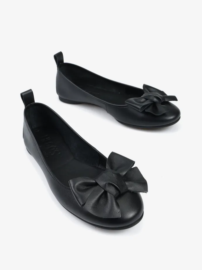 CZARNE BALERINY SKÓRZANE HEGO'S