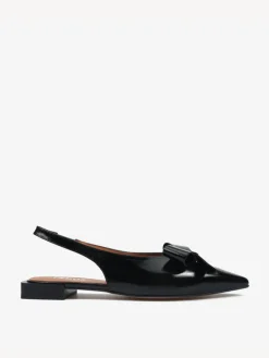 CZARNE BALERINY Z KOKARDĄ HEGO'S Milano