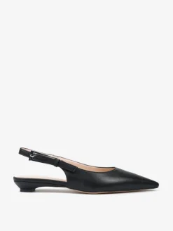 CZARNE BALERINY Z ODKRYTĄ PIĘTĄ HEGO'S Milano