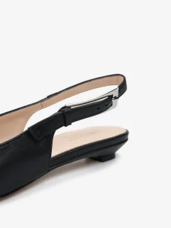 CZARNE BALERINY Z ODKRYTĄ PIĘTĄ HEGO'S Milano