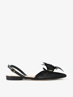 CZARNE BALERINY Z ODKRYTĄ PIĘTĄ HEGO'S Milano