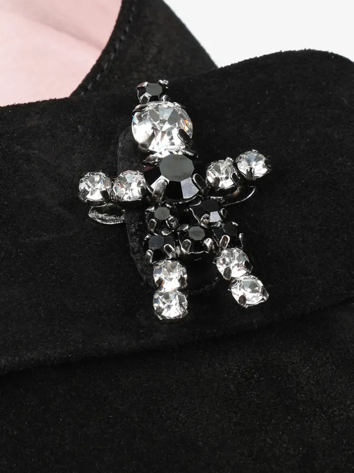 CZARNE BALERINY Z OZDOBĄ RAS