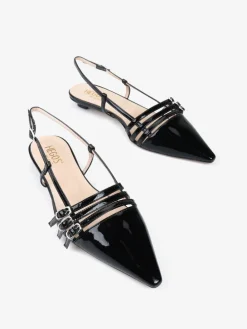 CZARNE BALERINY Z PASECZKAMI HEGO'S Milano