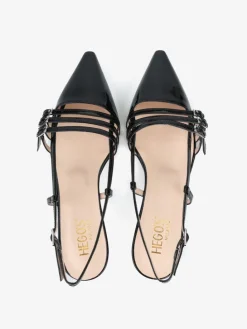 CZARNE BALERINY Z PASECZKAMI HEGO'S Milano