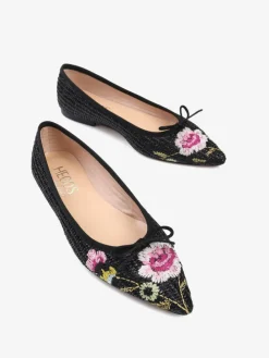 CZARNE BALERINY Z RAFII HEGO'S Milano