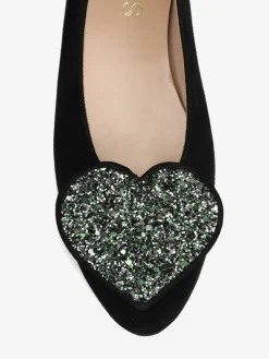 CZARNE BALERINY Z SERCEM HEGO'S MILANO