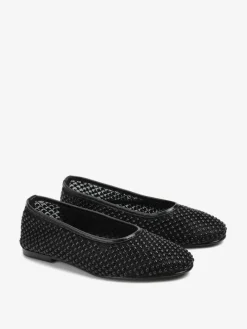 CZARNE BALERINY Z SIATKI HEGO'S Milano