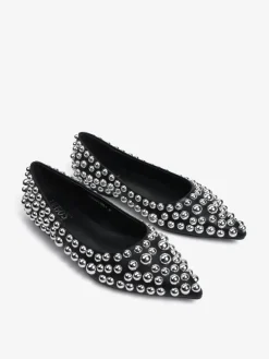 CZARNE BALERINY Z ĆWIEKAMI HEGO'S Milano