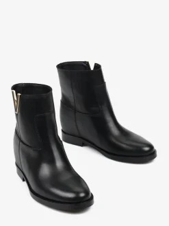 CZARNE BOTKI Z UKRYTĄ KOTURNĄ HEGO'S MILANO