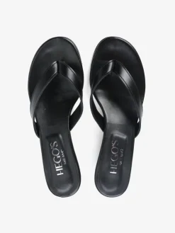 CZARNE KLAPKI NA OBCASIE HEGO'S Milano