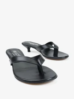 CZARNE KLAPKI NA OBCASIE HEGO'S Milano