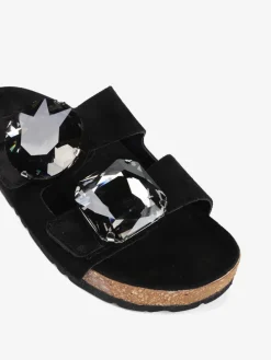 CZARNE KLAPKI Z REGULOWANYMI PASKAMI HEGO'S Milano