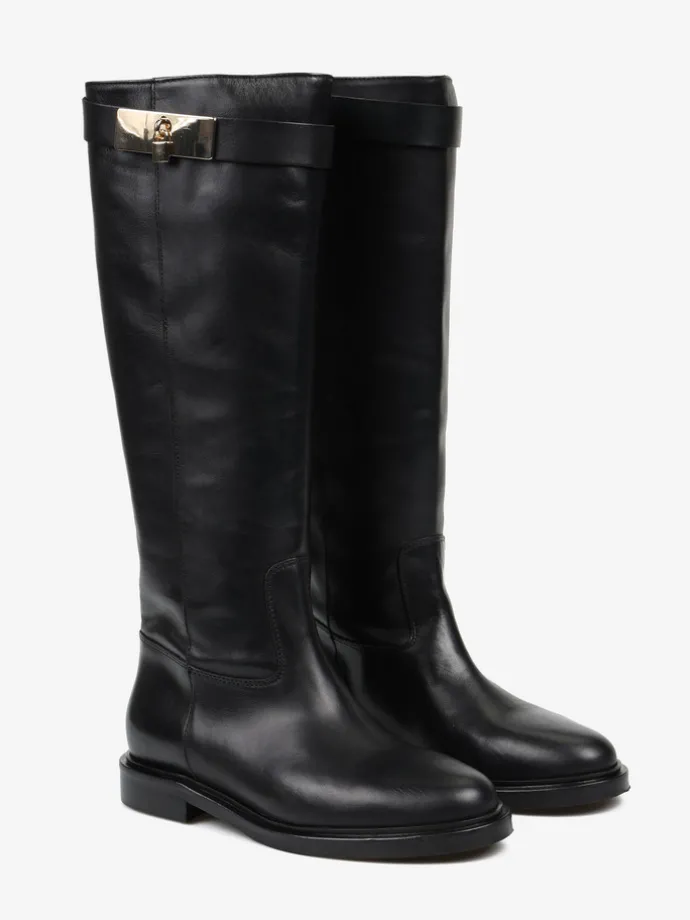 CZARNE KOZAKI HEGO'S MILANO