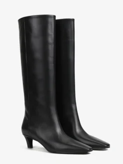 CZARNE KOZAKI NA NISKIM OBCASIE HEGO'S MILANO