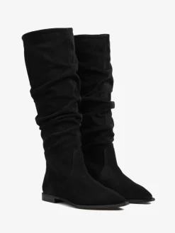 CZARNE KOZAKI Z MARSZONĄ CHOLEWKĄ HEGO'S MILANO