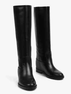 CZARNE KOZAKI Z SUWAKIEM HEGO'S Milano