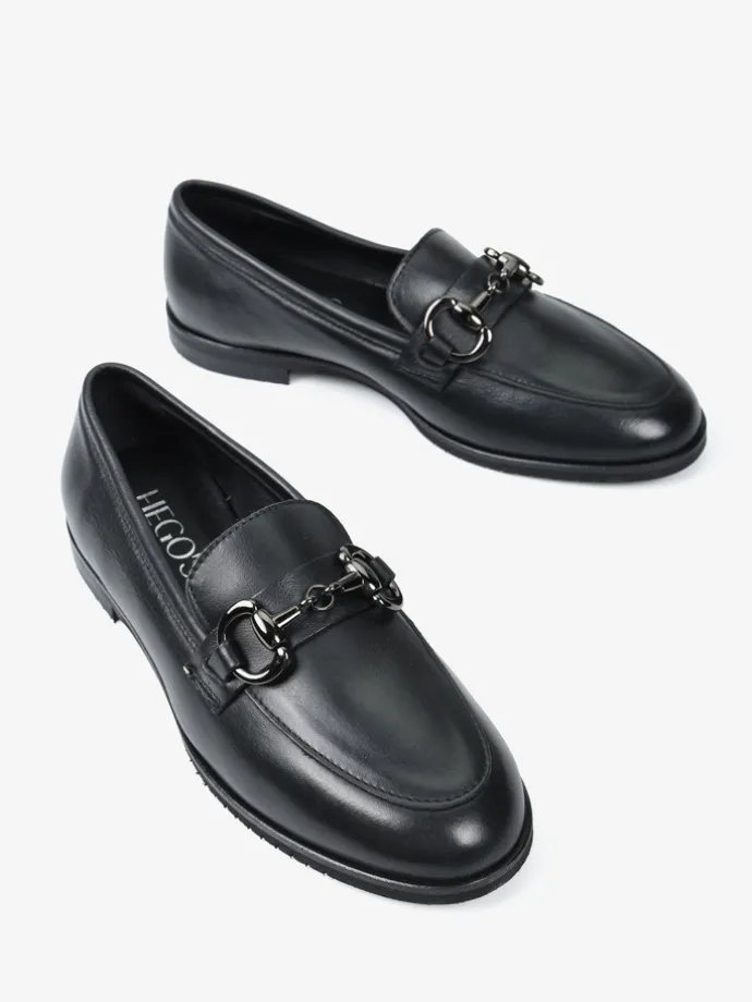 CZARNE MOKASYNY HEGO'S Milano