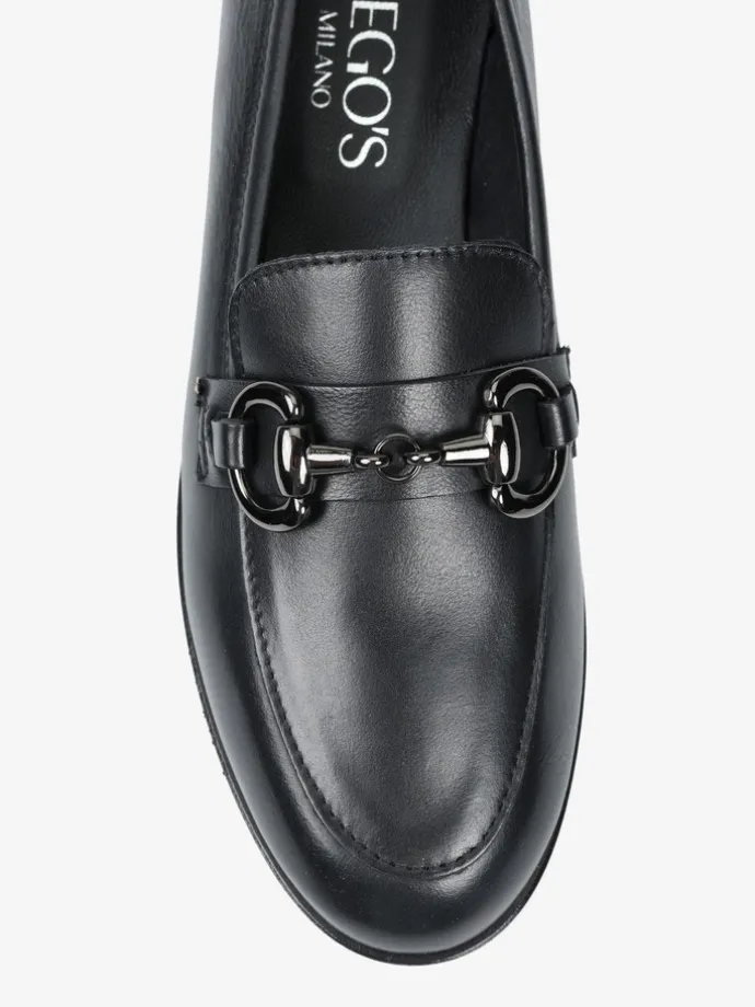 CZARNE MOKASYNY HEGO'S Milano