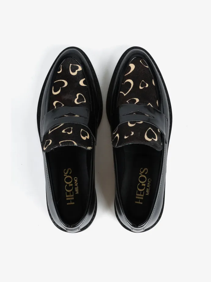 CZARNE MOKASYNY HEGO'S Milano