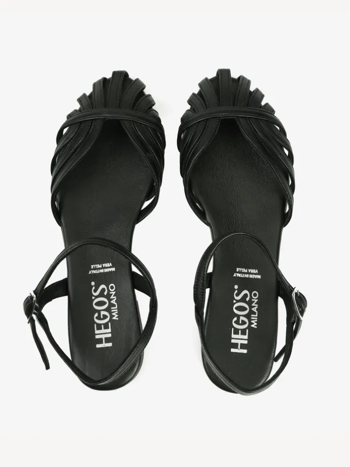CZARNE SANDAŁY HEGO'S Milano