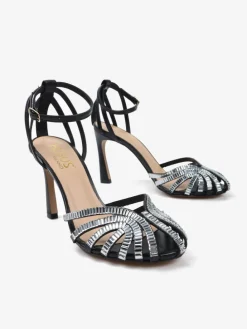 CZARNE SANDAŁY Z KAMIENIAMI HEGO'S Milano