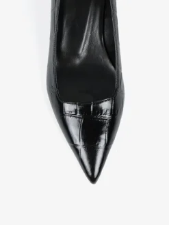 CZARNE SZPILKI NA NISKIM OBCASIE HEGO'S Milano