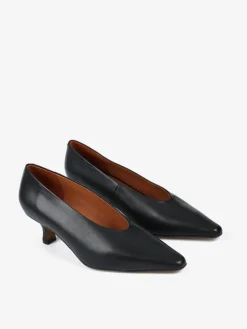 CZARNE SZPILKI NA NISKIM OBCASIE HEGO'S Milano