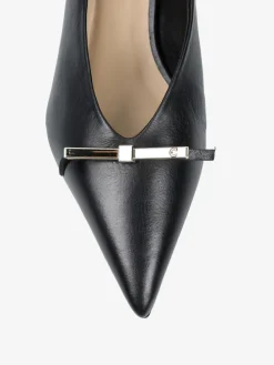 CZARNE SZPILKI NA NISKIM OBCASIE HEGO'S Milano