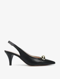 CZARNE SZPILKI Z METALOWĄ OZDOBĄ HEGO'S Milano