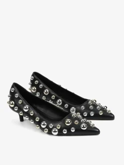 CZARNE SZPILKI Z OZDOBAMI HEGO'S MILANO