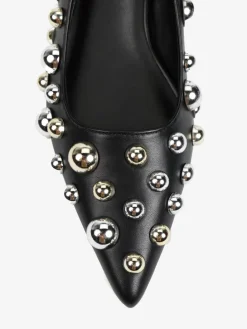 CZARNE SZPILKI Z OZDOBAMI HEGO'S MILANO