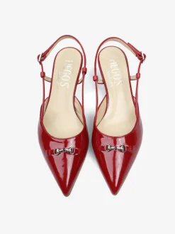 CZERWONE SZPILKI Z OZDOBĄ HEGO'S Milano