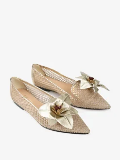 ELEGANCKIE BALERINY Z KWIATEM HEGO'S Milano